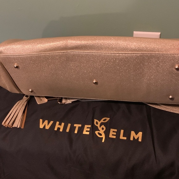 Gold Sparkle White Elm Aquila Bag w/long strap& dust cover- NWT- sold out color! - Picture 4 of 11